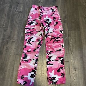 Pink camo cargos